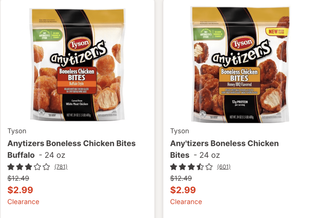 &Lt;S&Gt;Tyson Anytizers For $2.99 &Amp; Tyson Chicken Strips From $4.72 At Walgreens&Lt;/S&Gt; Expired